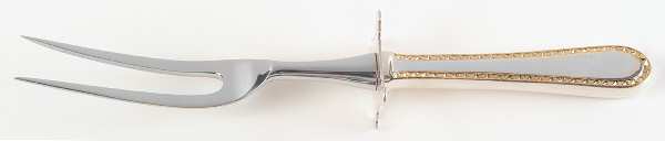 Golden Winslow (Sterling, 1850) Large Stainless-Prong Roast Carving Fork