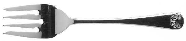 Harbour Shell (Stainless) Medium Solid Cold Meat Serving Fork