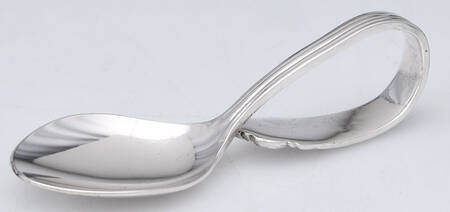 Homewood (Sterling, 1938, No Monograms) Baby Spoon with Curved Handle HC