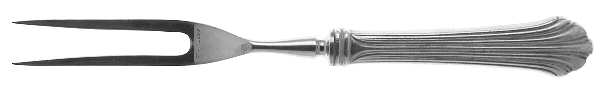 Homewood (Sterling, 1938, No Monograms) Small Steak Carving Fork with Stainless Prongs