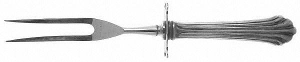 Homewood (Sterling, 1938, No Monograms) Small Steak Carving Fork with Stainless Prongs
