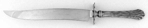 Homewood (Sterling, 1938, No Monograms) Large Stainless Blade Roast Carving Knife