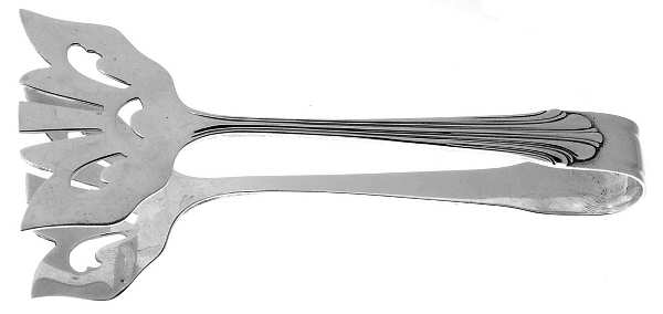 Homewood (Sterling, 1938, No Monograms) Serving Tongs with Bowl Tips