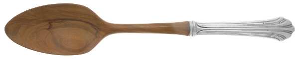 Homewood (Sterling, 1938, No Monograms) Salad Serving Spoon with Wooden Bowl