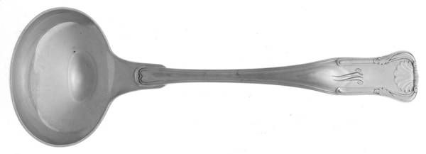 King (Sterling, 1825) Solid Piece Cream Ladle