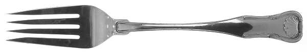 King (Sterling, 1825) Solid Serving Fork