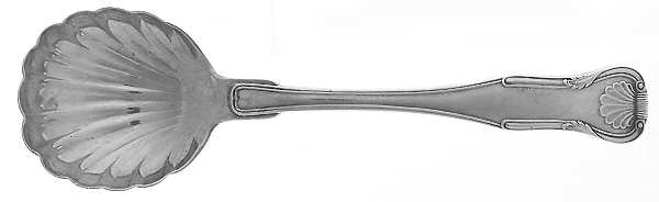 King (Sterling, 1825) Small Sugar Shell Spoon