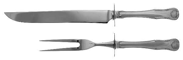 King (Sterling, 1825) Small Stainless Blade 2-Piece Steak Carving Set