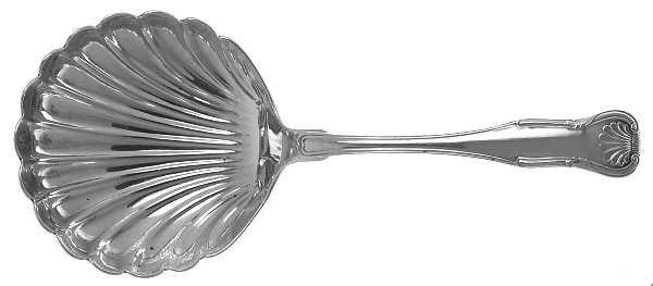 King (Sterling, 1825) Almond Spoon, Solid Piece
