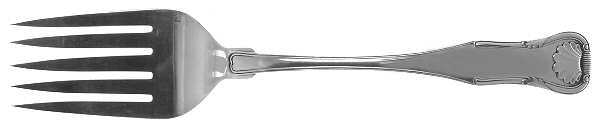 King (Sterling, 1825) Solid Salad Serving Fork