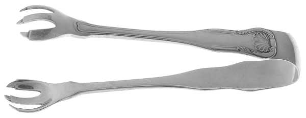 King (Sterling, 1825) Small Sugar Tongs