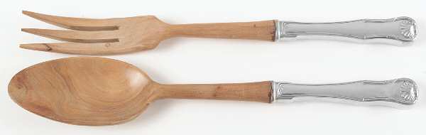 King (Sterling, 1825) Wooden Bowl 2-Piece Salad Set