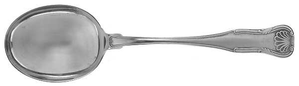 King (Sterling, 1825) Large Solid Berry/Casserole Spoon