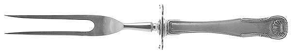 King (Sterling, 1825) Small Steak Carving Fork with Stainless Prongs