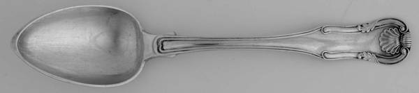 King (Sterling, 1825) Coin Silver Oval Soup Dessert Spoon