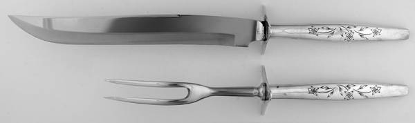 Kingsley (Sterling, 1959) (2 Pc)Carving Set-Lg Stnbl/Roast w/Sterling Guard