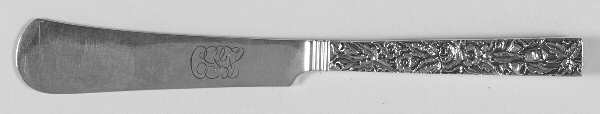Repousse (Sterling, 1828) Flat Handle Master Butter Knife w/Square Tip