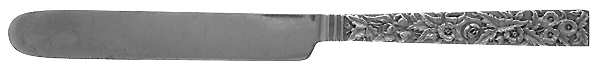 Repousse (Sterling, 1828) Blunt Solid Knife w/Square Tip