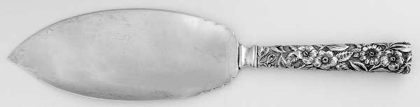Repousse (Sterling, 1828) HH Fish Serving Knife W/Sterling Blade & Sq Tip