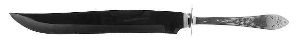 Lady Claire-Hand Engraved (Sterling, 1925) Large Stainless Blade Roast Carving Knife