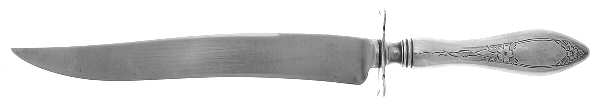 Lady Claire-Hand Engraved (Sterling, 1925) Large Carving/Roast Knife StnlBl w/Sterling Guard