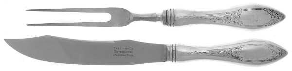 Lady Claire-Hand Engraved (Sterling, 1925) Small Stainless Blade 2-Piece Steak Carving Set
