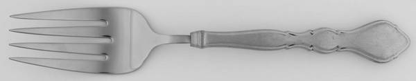 Litchfield (Pewter, Satin Handle, Glossy Bowl) Medium Solid Cold Meat Serving Fork