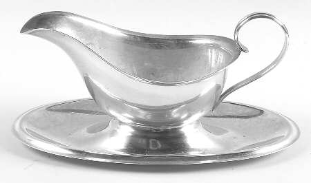 Sterling Hollowware Sterling Gravy Boat with Attached Underplate