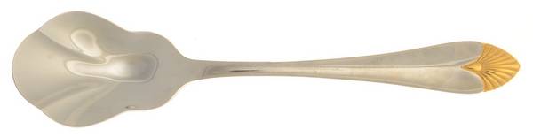 Morning Glow Gold (Stainless, Gold Accent) Sugar Shell Spoon