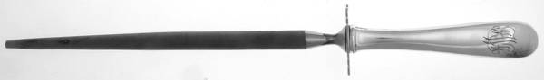 Old Maryland-Plain (Sterling, 1850) Large Knife Sharpener-Steel Rod w/Sterling Guard