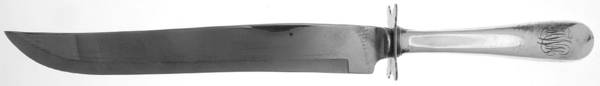 Old Maryland-Plain (Sterling, 1850) Large Carving/Roast Knife StnlBl w/Sterling Guard