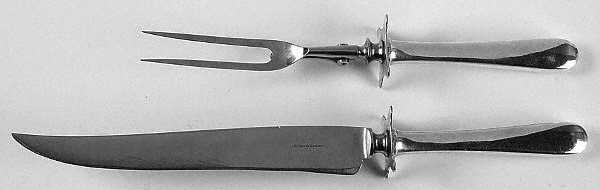 Old Maryland-Plain (Sterling, 1850) (2 Pc)Carving Set-Lg Stnbl/Roast w/Sterling Guard