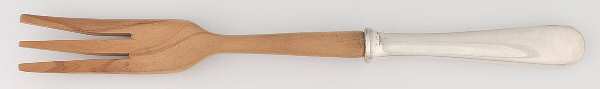 Old Maryland-Plain (Sterling, 1850) Salad Serving Fork with Wooden Prongs