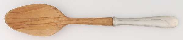 Old Maryland-Plain (Sterling, 1850) Salad Serving Spoon with Wooden Bowl