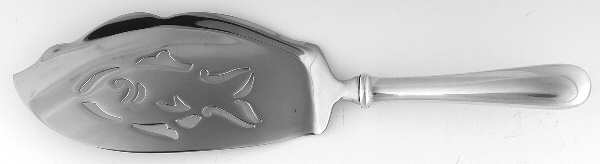 Old Maryland-Plain (Sterling, 1850) Fish Server, Stainless Blade with Pierced Bowl