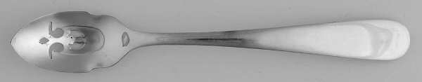 Old Maryland-Plain (Sterling, 1850) Short Handled Olive Spoon with Pierced Bowl