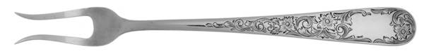 Old Maryland-Engv (Sterling, 1936, No Monos) Large 2 Tine Lemon Fork