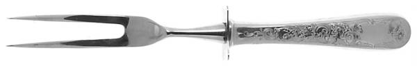 Old Maryland-Engv (Sterling, 1936, No Monos) Large Stainless-Prong Roast Carving Fork