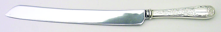 Old Maryland-Engv (Sterling, 1936, No Monos) Cake Knife with Stainless Blade