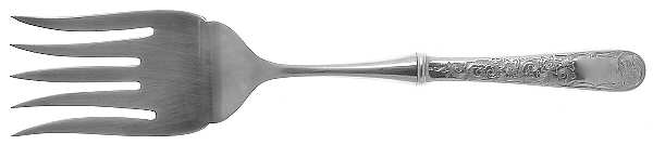 Old Maryland-Engv (Sterling, 1936, No Monos) Serving Fork with Stainless Tines