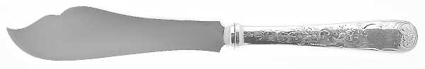 Old Maryland-Engv (Sterling, 1936, No Monos) Individual Hollow Handle Fish Knife-Sterling Blade