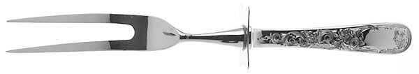 Old Maryland-Engv (Sterling, 1936, No Monos) Large Stainless-Prong Roast Carving Fork