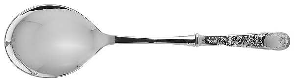 Old Maryland-Engv (Sterling, 1936, No Monos) Salad Servng Spoon with Stainless Bowl