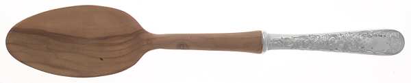 Old Maryland-Engv (Sterling, 1936, No Monos) Salad Serving Spoon with Wooden Bowl