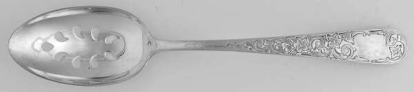 Old Maryland-Engv (Sterling, 1936, No Monos) Pierced Tablespoon (Serving Spoon) CM