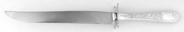 Old Maryland-Engv (Sterling, 1936, No Monos) Large Stainless Blade Roast Carving Knife