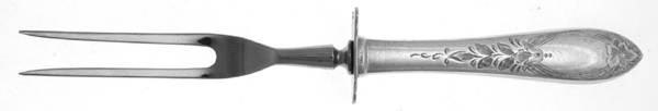 Primrose (Sterling, 1933) Small Steak Carving Fork with Stainless Prongs