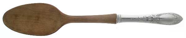 Primrose (Sterling, 1933) Salad Serving Spoon with Wooden Bowl