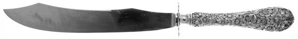 Princess-Hand Chased (Sterling, 1915) Large Stainless Blade Roast Carving Knife
