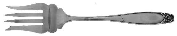 Puritan (Sterling, 1922) Large Solid Cold Meat Serving Fork